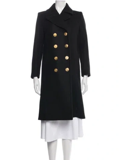 Pre-owned Chanel 2016 Cashmere Peacoat In Black