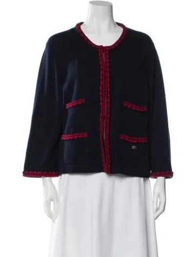 Pre-owned Chanel 2016 Cashmere Sweater In Blue
