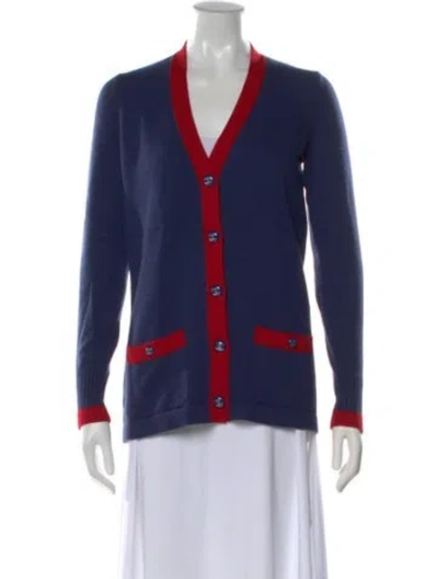 Pre-owned Chanel 2016 Cashmere Sweater In Blue