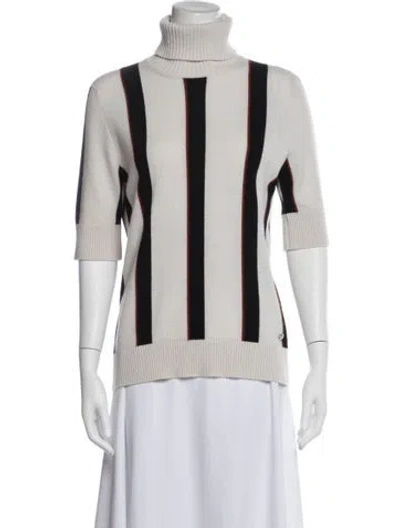 Pre-owned Chanel 2016 Cashmere Sweater In White