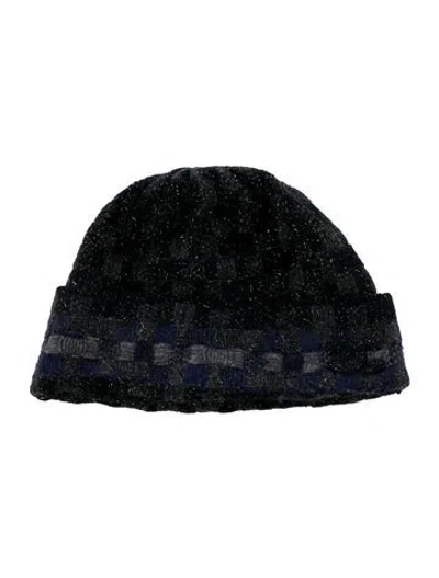 Pre-owned Chanel 2016 Cc Cashmere Beanie In Black