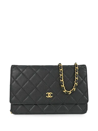 Chanel 2016 Classic Wallet-on-chain Shoulder Bag In Black