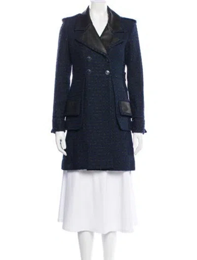 Pre-owned Chanel 2016 Coat In Blue