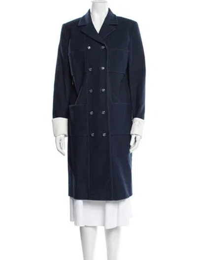 Pre-owned Chanel 2016 Coat In Blue