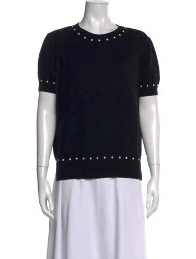 Pre-owned Chanel 2016 Crew Neck Sweater In Black