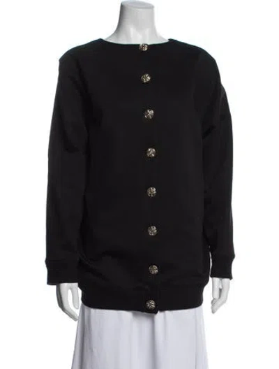 Pre-owned Chanel 2016 Crew Neck Top In Black