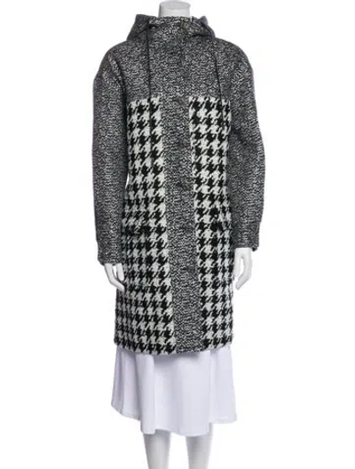 Pre-owned Chanel 2016 Houndstooth Print Peacoat W/ Tags In Multi
