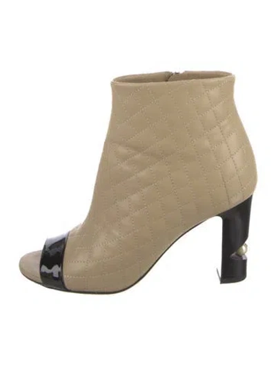 Pre-owned Chanel 2016 Interlocking Cc Logo Boots