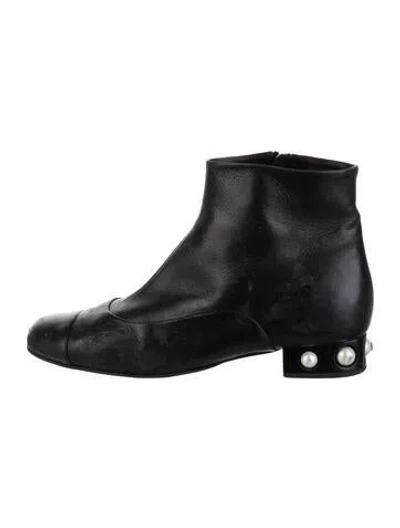 Pre-owned Chanel 2016 Interlocking Cc Logo Boots In Black