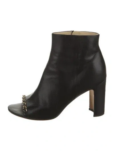 Pre-owned Chanel 2016 Interlocking Cc Logo Boots In Black