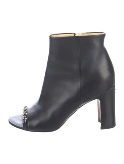 Pre-owned Chanel 2016 Interlocking Cc Logo Boots In Black