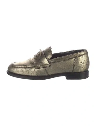 Pre-owned Chanel 2016 Interlocking Cc Logo Loafers