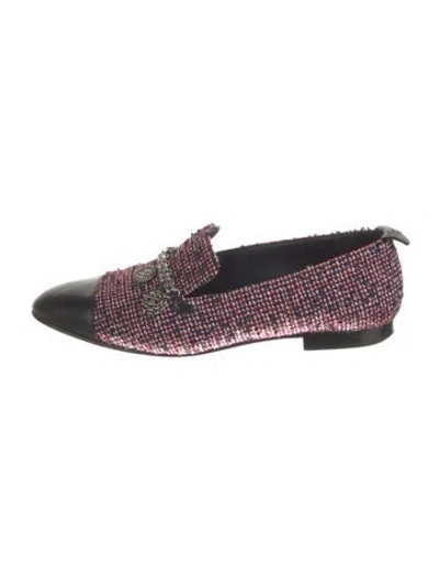 Pre-owned Chanel 2016 Interlocking Cc Logo Loafers In Multi