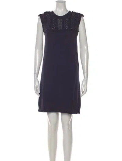 Pre-owned Chanel 2016 Knee-length Dress In Blue