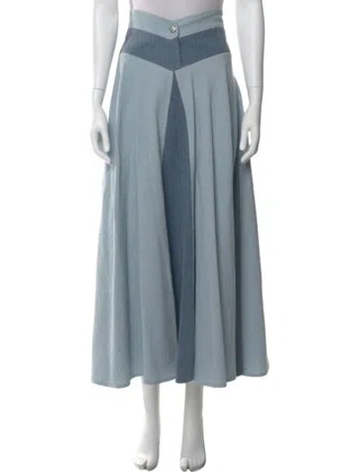 Pre-owned Chanel 2016 Long Skirt W/ Tags In Blue