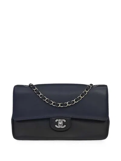 Pre-owned Chanel 2016 Medium Double Flap Shoulder Bag In Black