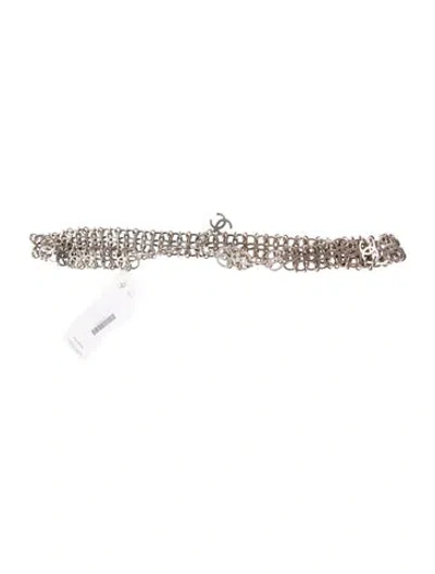 Pre-owned Chanel 2016 Metal Waist Belt In Silver