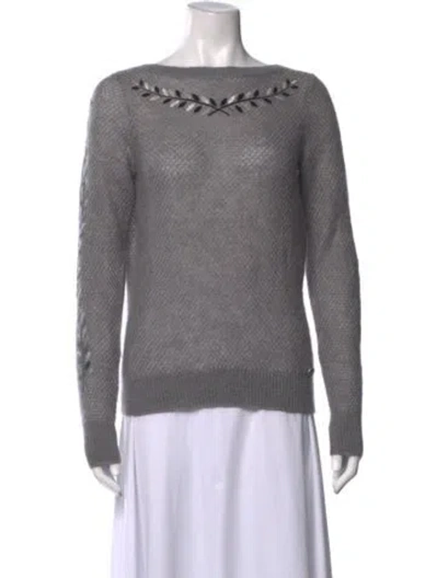 Pre-owned Chanel 2016 Metiers D'art Collection Sweater In Gray