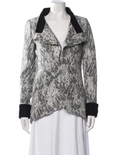 Pre-owned Chanel 2016 Métiers D'art Paris-rome Blazer In Black/white