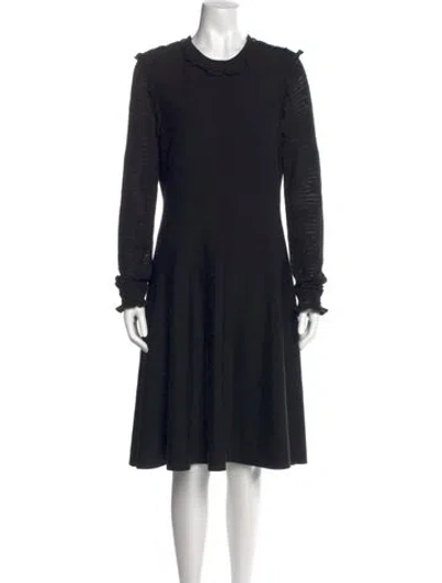 Pre-owned Chanel 2016 Midi Length Dress In Black