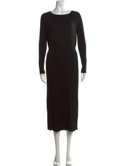 Pre-owned Chanel 2016 Midi Length Dress In Black/metallic