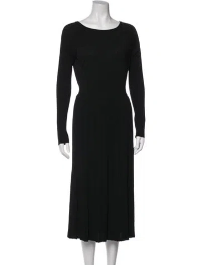 Pre-owned Chanel 2016 Midi Length Dress In Black/metallic