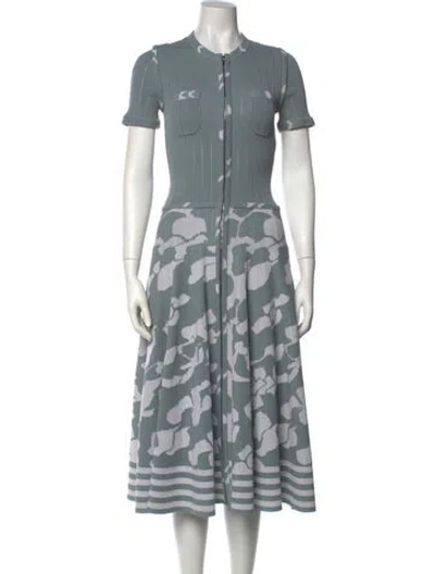 Pre-owned Chanel 2016 Midi Length Dress In Blue