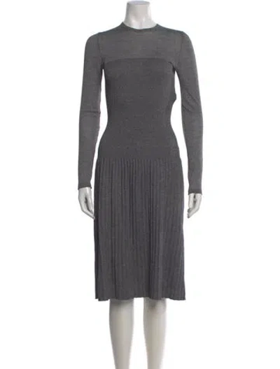 Pre-owned Chanel 2016 Midi Length Dress In Gray