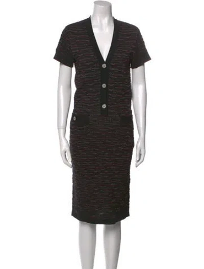 Pre-owned Chanel 2016 Midi Length Dress In Purple