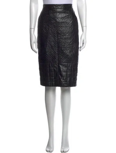 Pre-owned Chanel 2016 Midi Length Skirt In Black