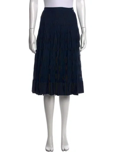Pre-owned Chanel 2016 Midi Length Skirt In Blue