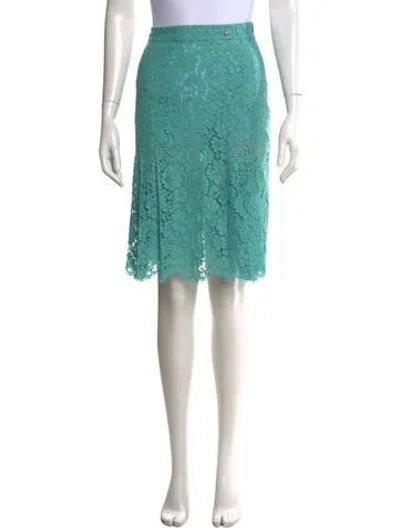 Pre-owned Chanel 2016 Midi Length Skirt In Green