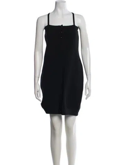 Pre-owned Chanel 2016 Mini Dress In Black