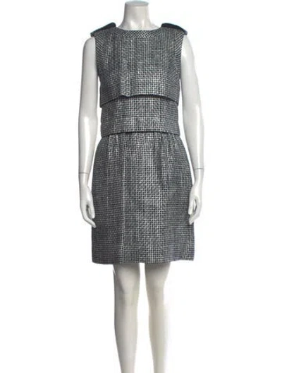 Pre-owned Chanel 2016 Mini Dress In Black