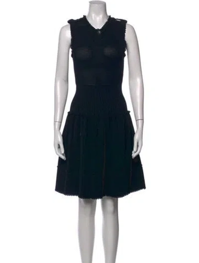 Pre-owned Chanel 2016 Mini Dress In Black