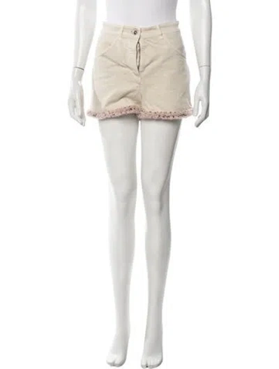 Pre-owned Chanel 2016 Mini Shorts In White