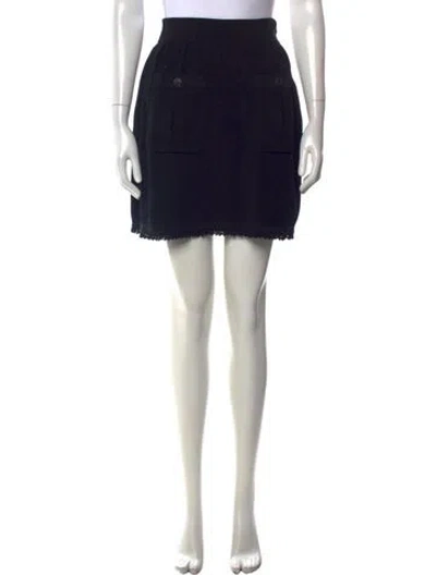 Pre-owned Chanel 2016 Mini Skirt In Black