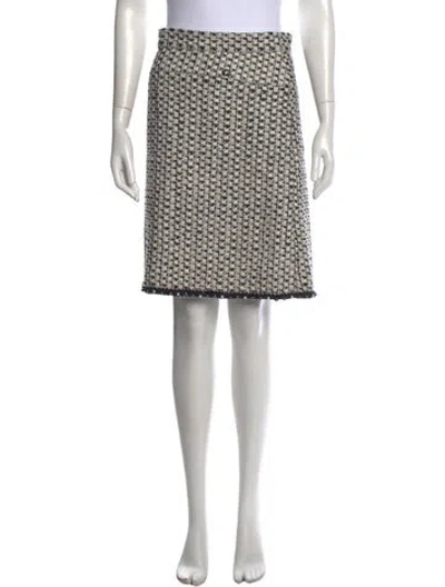 Pre-owned Chanel 2016 Mini Skirt In Black/white
