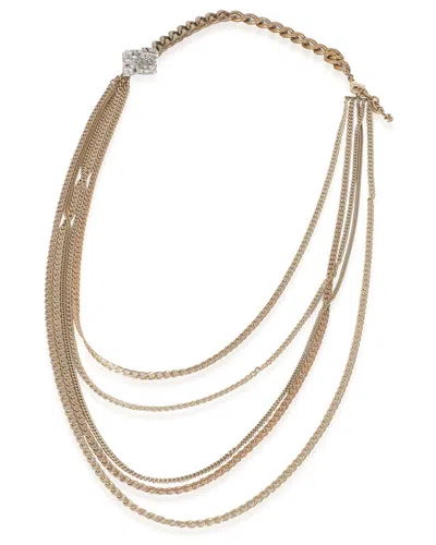 Pre-owned Chanel 2016 Multistrand Plated Necklace (authentic Pre-loved)