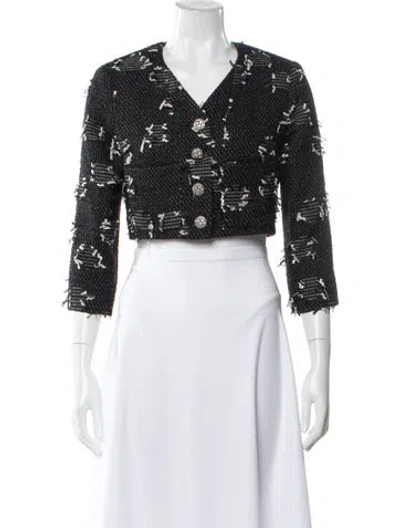 Pre-owned Chanel 2016 Nylon Evening Jacket In Black