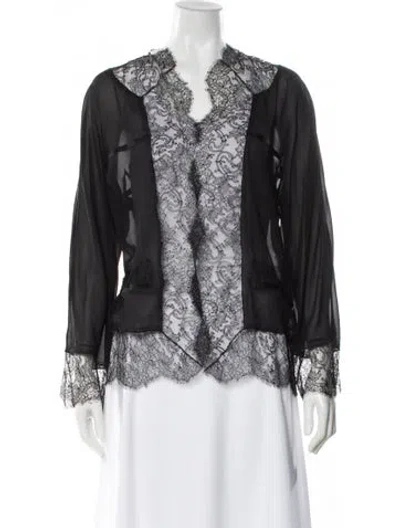 Pre-owned Chanel 2016 Paris-rome Blouse In Black
