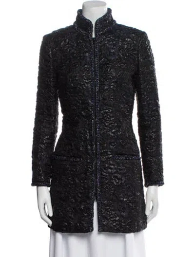 Pre-owned Chanel 2016 Paris-rome Coat In Black