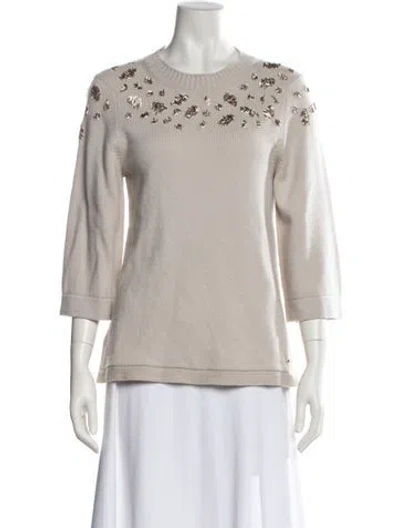 Pre-owned Chanel 2016 Paris-rome Sweater In Neutral