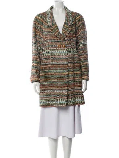 Pre-owned Chanel 2016 Paris-seoul Coat In Green