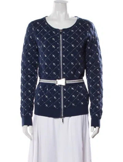 Pre-owned Chanel 2016 Patterned Jacket In Blue