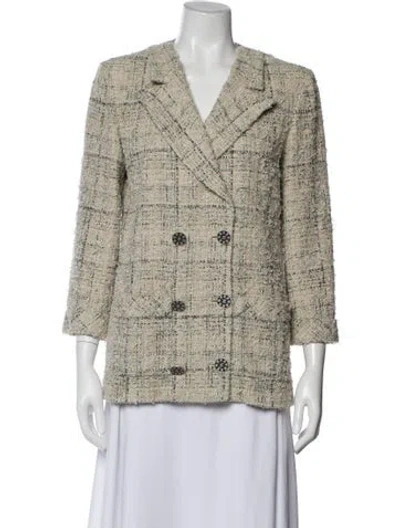 Pre-owned Chanel 2016 Printed Blazer In Neutral