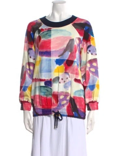 Pre-owned Chanel 2016 Printed Blouse In Multi
