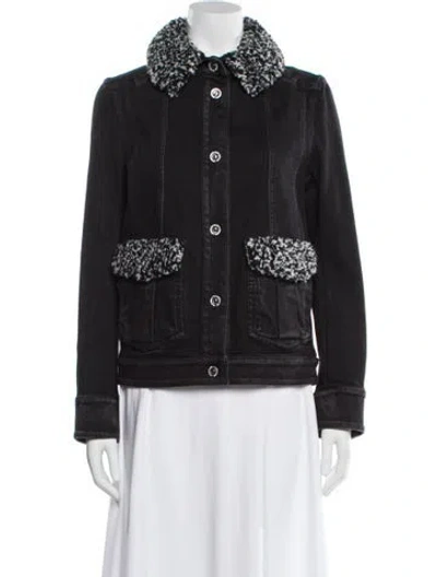 Pre-owned Chanel 2016 Printed Jacket In Black