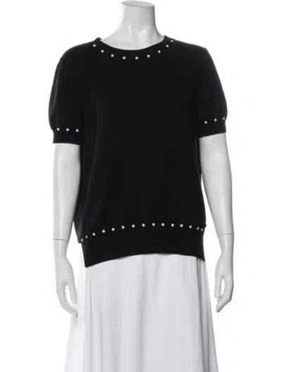 Pre-owned Chanel 2016 Scoop Neck Sweater In Black