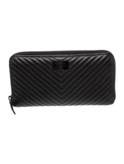 Pre-owned Chanel 2016 So Black Continental Wallet